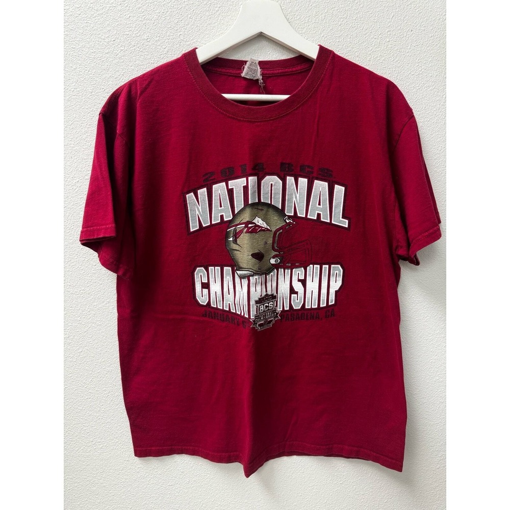2014 Florida State FSU National Championship Jerzees Mens T Shirt Football Large